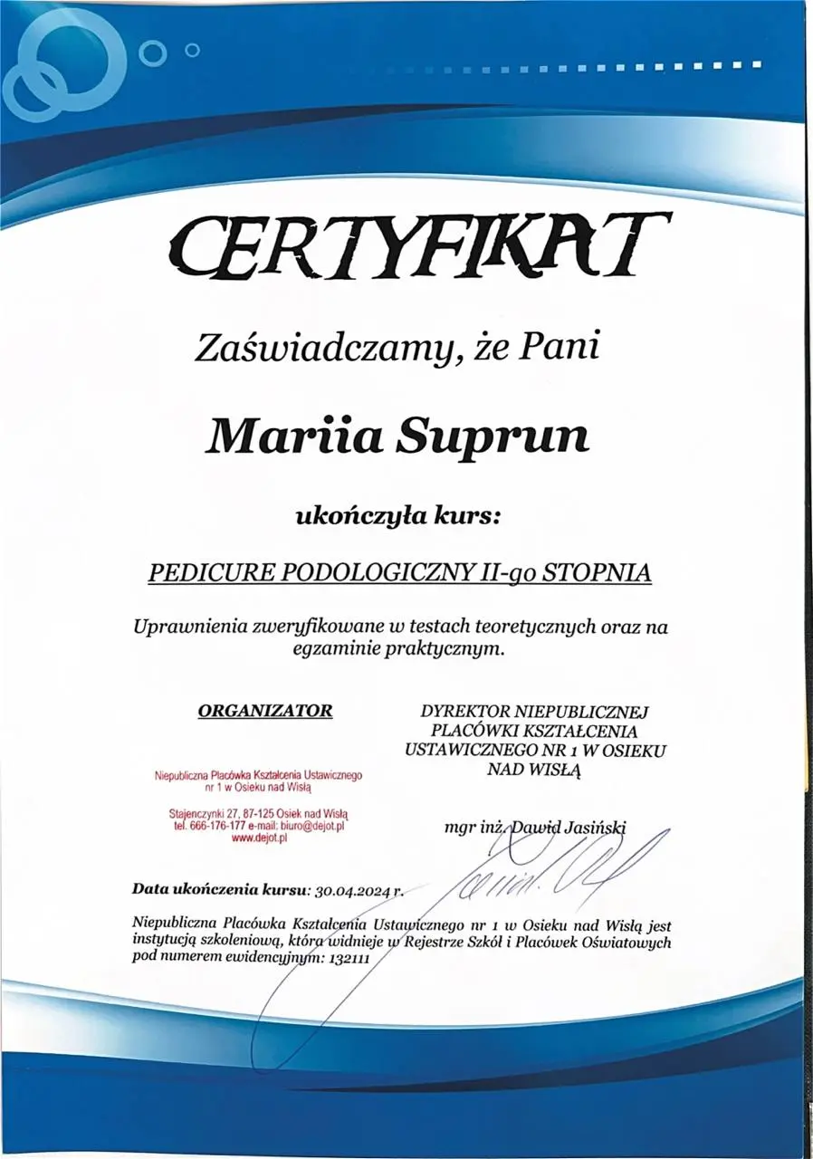 “Certyfikat”