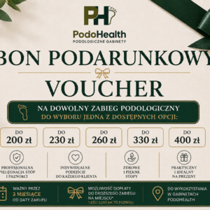 Подарунковий сертифікат PodoHealth — на подологічні процедури 200- 400 зл
